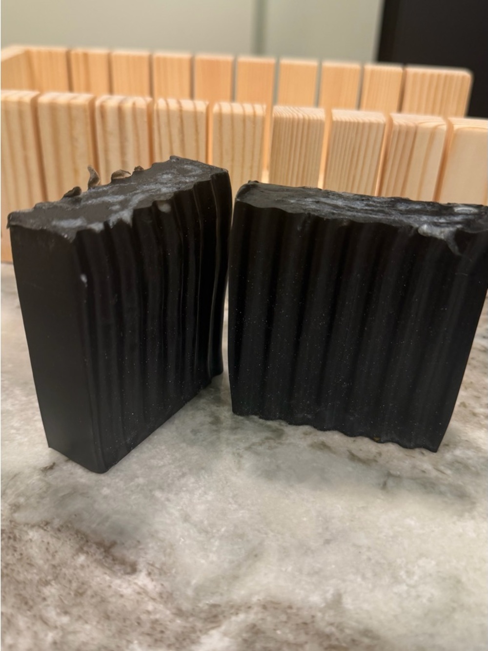 Handcrafted Black Activated Charcoal Soap Bar  - pachouli essential oil